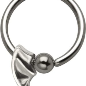 BCR Klemmring Fledermausflügel Titan oder Stahl Piercing Ring