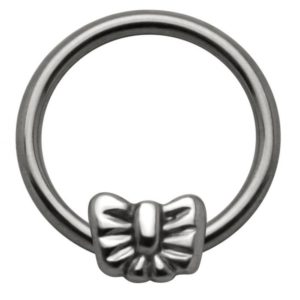 BCR Klemmring Schmetterling Stahl o Titan Piercing Ring