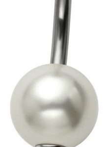 Bauchnabelpiercing Perle mit Kristall Stern Anhänger Stahl Banane
