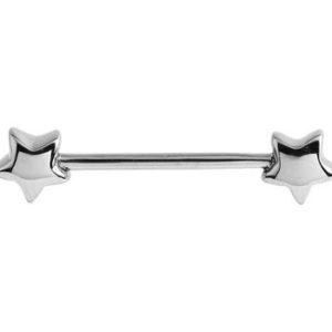 Brustwarzen-Piercing Sterne Barbell Hantel Nippel Piercing