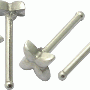 Nasenstecker Pin mit Blume Motiv 1.0 Stahl Nasenpiercing gerade