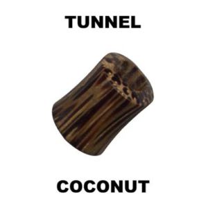 Ohr Flesh Tunnel aus Coconut Wood Kokosnuss Holz Organic