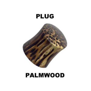 Ohr Plug Tunnel aus Palmwood für Gedehnte Ohrlöcher Organic