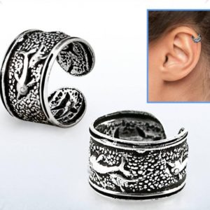Ohrklemme Ear Cuff aus Silber Motiv Delfine