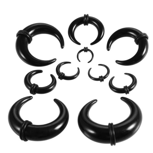 Piercing Septum Büffelring Expander Dehnungssichel schwarz