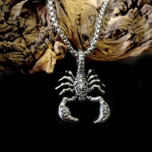 60cm Edelstahl Halskette mit Skorpion