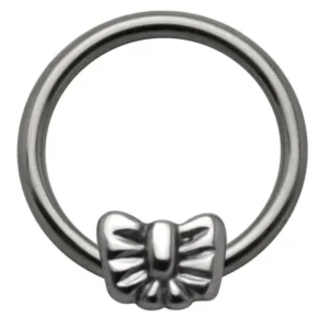 BCR Klemmring Schmetterling Piercing Ring
