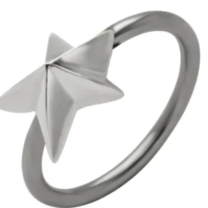 BCR Piercing Ring mit Stern Motiv Klemmring