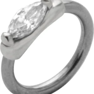 Bauchnabelpiercing Kristall BCR Piercing Ring Klemmring