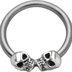 Brustwarzen BCR Ring Totenköpfe Klemmring Nippel Piercing