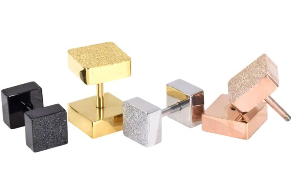 Chirurgenstahl Fake Plug QUADRAT DIAMANTOPTIK ++SALE++