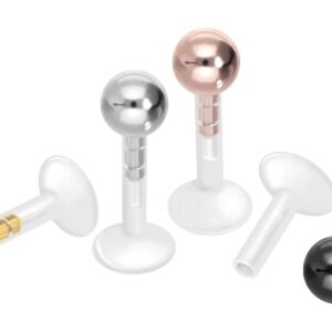 PMFK Labret mit Plug-in System + CHIRURGENSTAHL-KUGEL