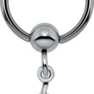 BCR Ring Feder Anhänger Piercing Klemmring 1,2 x 8mm Klemmkugelring
