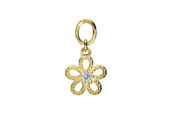 18 Karat Gold Anhänger für Clicker BLUME + KRISTALL