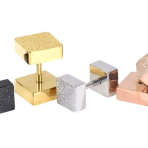 Chirurgenstahl Fake Plug QUADRAT DIAMANTOPTIK ++SALE++