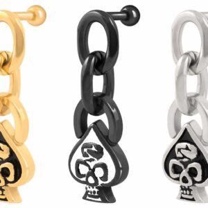 Chirurgenstahl Ohrpiercing PIK + TOTENKOPF ++SALE++