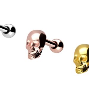 Chirurgenstahl Ohrpiercing TOTENKOPF