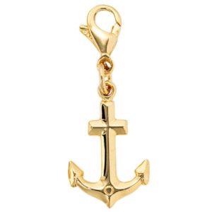 Einhänger Charm Anker 333 Gold Gelbgold Goldcharm CJ