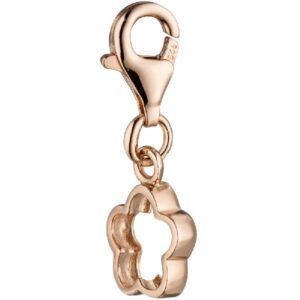 Einhänger Charm Blume 925 Sterling Silber rotgold vergoldet CJ