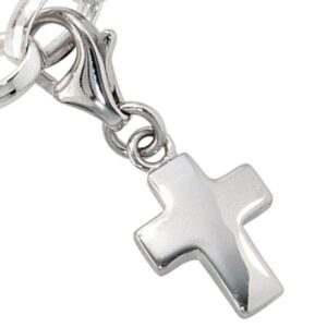 Einhänger Charm Kreuz 925 Sterling Silber rhodiniert CJ