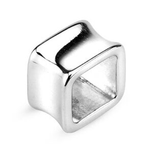 Flared Hexagon Flesh Tunnel Viereck Quadratisch Silber C316L