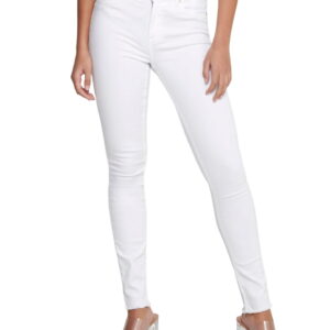 Only Damen Jeans onlBLUSH MID SK ANK RAW REA0730 - Skinny Fit - Weiß - White