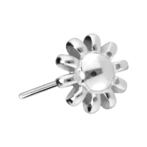 14 Karat Gold Aufsatz mit Titan Push Pin BLUME