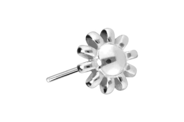 14 Karat Gold Aufsatz mit Titan Push Pin BLUME
