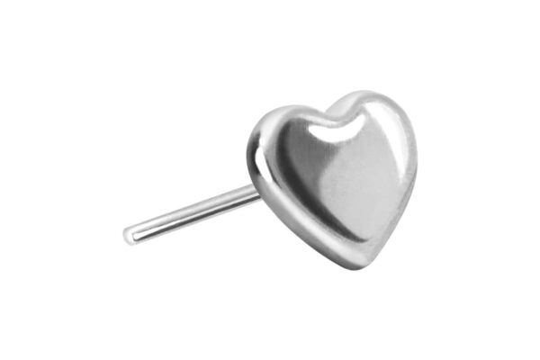 14 Karat Gold Aufsatz mit Titan Push Pin HERZ