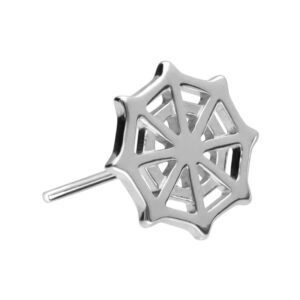 14 Karat Gold Aufsatz mit Titan Push Pin SPINNENNETZ