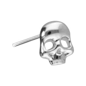 14 Karat Gold Aufsatz mit Titan Push Pin TOTENKOPF