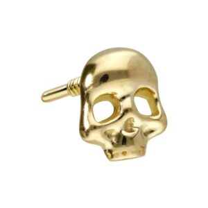 14 Karat Gold Schraubaufsatz mit Außengewinde TOTENKOPF