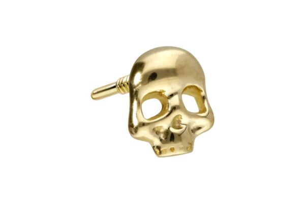 14 Karat Gold Schraubaufsatz mit Außengewinde TOTENKOPF