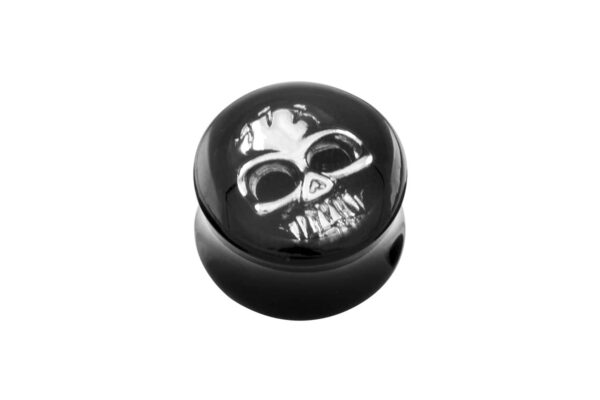 Acryl Double Flared Plug 3D TOTENKOPF ++SALE++