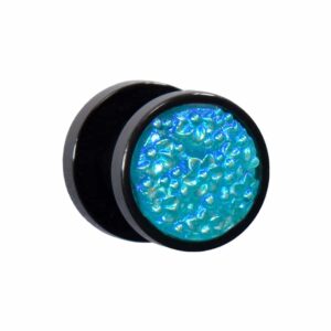 Acryl Plug schwarz BLUMEN ++SALE++