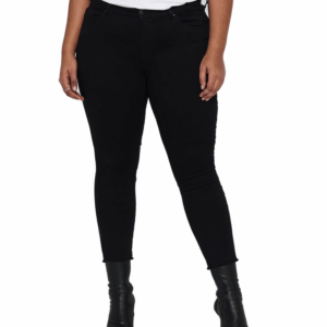 Carmakoma by Only Damen Jeans CARWILLY LIFE REG SK ANK - Skinny Fit - Schwarz - Black - Plus Size