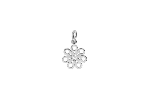 Chirurgenstahl Anhänger für Clicker BLUME + KRISTALL