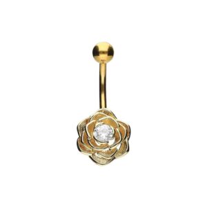 Chirurgenstahl Bananabell mit Brass-Design BLUME ++SALE++