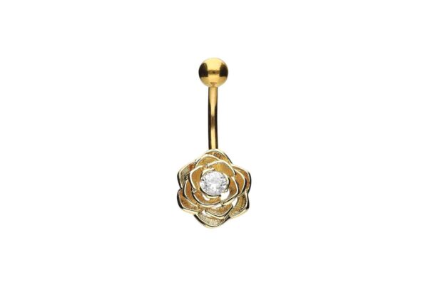 Chirurgenstahl Bananabell mit Brass-Design BLUME ++SALE++