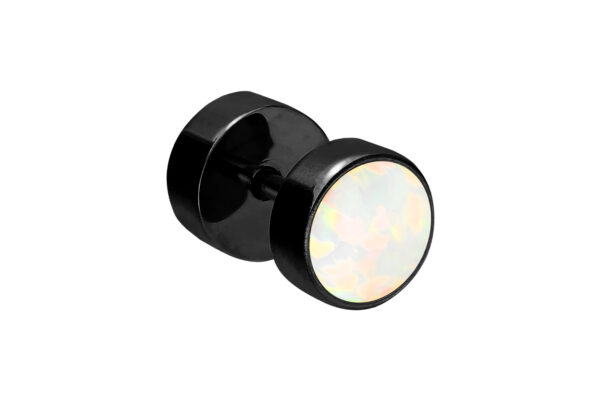 Chirurgenstahl Fake Plug SYNTHETISCHER OPAL ++SALE++