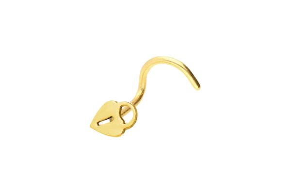 Chirurgenstahl Nasenstecker Spirale HERZ + SCHLOSS ++SALE++
