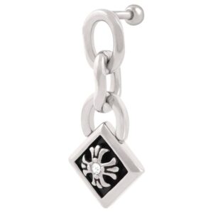 Chirurgenstahl Ohrpiercing KARO + EISERNES KREUZ ++SALE++