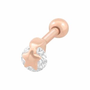 Chirurgenstahl Ohrpiercing KRISTALL + STERN ++SALE++