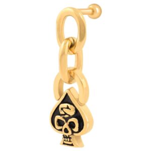 Chirurgenstahl Ohrpiercing PIK + TOTENKOPF ++SALE++