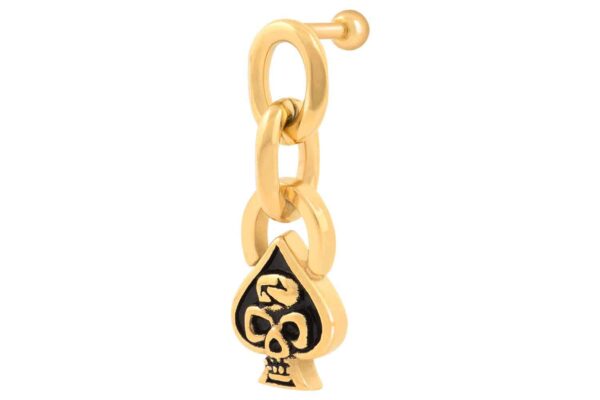 Chirurgenstahl Ohrpiercing PIK + TOTENKOPF ++SALE++