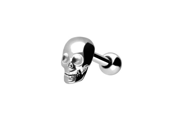 Chirurgenstahl Ohrpiercing TOTENKOPF