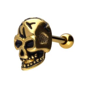 Chirurgenstahl Ohrpiercing TOTENKOPF ++SALE++