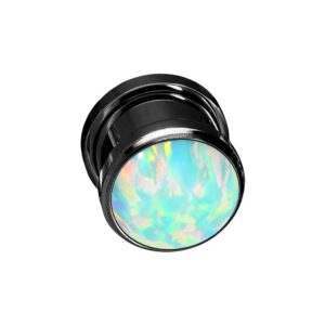 Chirurgenstahl Plug SYNTHETISCHER OPAL ++SALE++