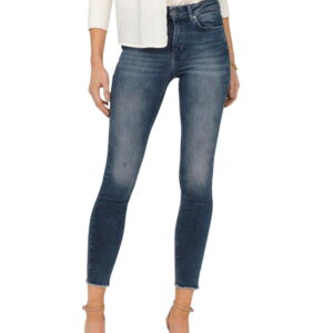 Only Damen Jeans ONLBLUSH LIFE MID SK ANK RW REA422 - Skinny Fit - Blau -Special Blue Grey Denim
