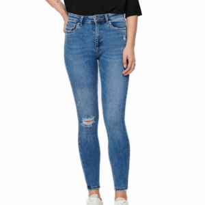 Only Damen Jeans ONLMILA HW SK ANK DNM BJ139944 - Skinny Fit - Blau - Medium Blue Denim